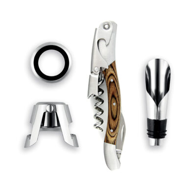 TİRBUŞON SETİ "Sommelier Set Memorabile Crue" - Legnoart